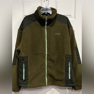 Cotopaxi Men's Medium Bacano Fleece Jacket Green Brown Woods Live Oak NWOT